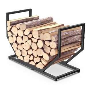 Cross-Border Firewood Rack Outdoor Fireplace Wood Rack Stacking Wood Storage Metal Storage Rack Floor-Standing Iron Fireplace Lu Fence