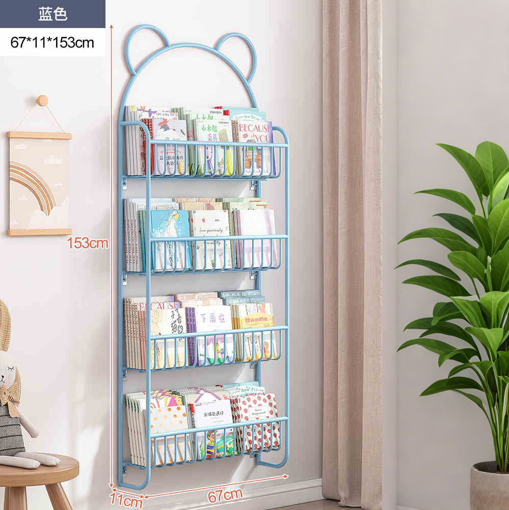 Estante detrás de la puerta Estantería ultrafina de hierro forjado de piso a techo para niños con espacio de pared simple y extremadamente estrecho Gabinete de almacenamiento doméstico montado en la pared