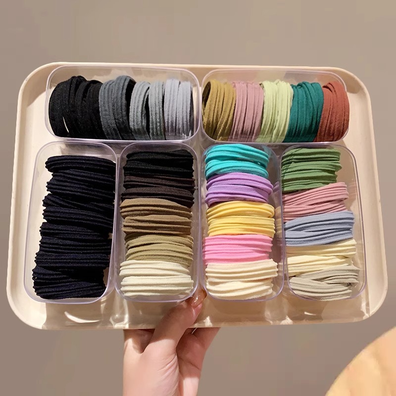 Cuerdas de cabello de cola de caballo de alta elasticidad, banda de goma duradera, anillo de cabello de mujer, 2025 nuevo toque de cabello de primavera y verano de alta gama