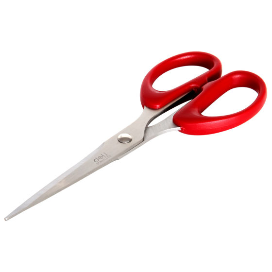 Deli scissors 6034 household sewing paper cutter office sharp stainless steel art scissors office wholesale