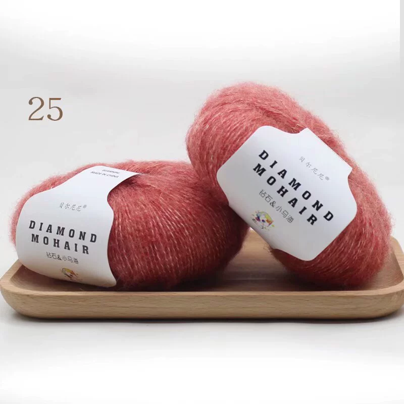 Diamond Pony: шарф и клубок пряжи Diamond Mohair, ручная работа, бренд 贝尔尼尼, разнообразные конфигурации