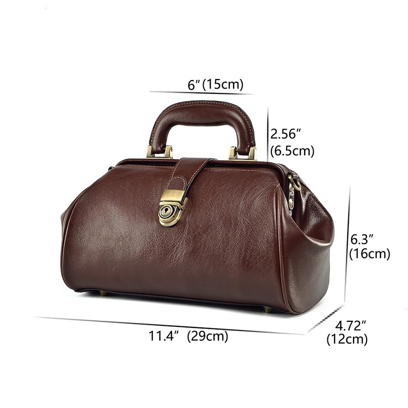 Amazon 2026 New Doctor Bag Cross-Border Women's Simple Clasp Bag Fashion Commuter Versatile Handbag Shoulder Bag - Thumbnail 3
