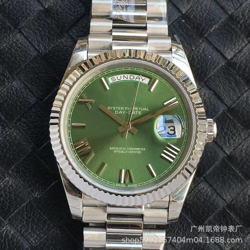 C fábrica N fábrica EW fábrica Lao Jia Domingo calendario doble registro serie reloj mecánico automático Lao venta directa al por mayor