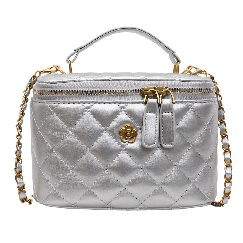 Bolso de cubo popular de este año 2025 nuevo bolso de cadena pequeño bolso de hombro fragante bolso de mensajero de hilo bordado de diamantes mujer