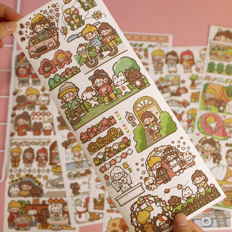 木子里特油手账贴纸 可爱卡通少女心手帐素材手机壳diy装饰小图案 木子里特油手账贴纸 可爱卡通少女心手帐素材手机壳diy装饰小图案