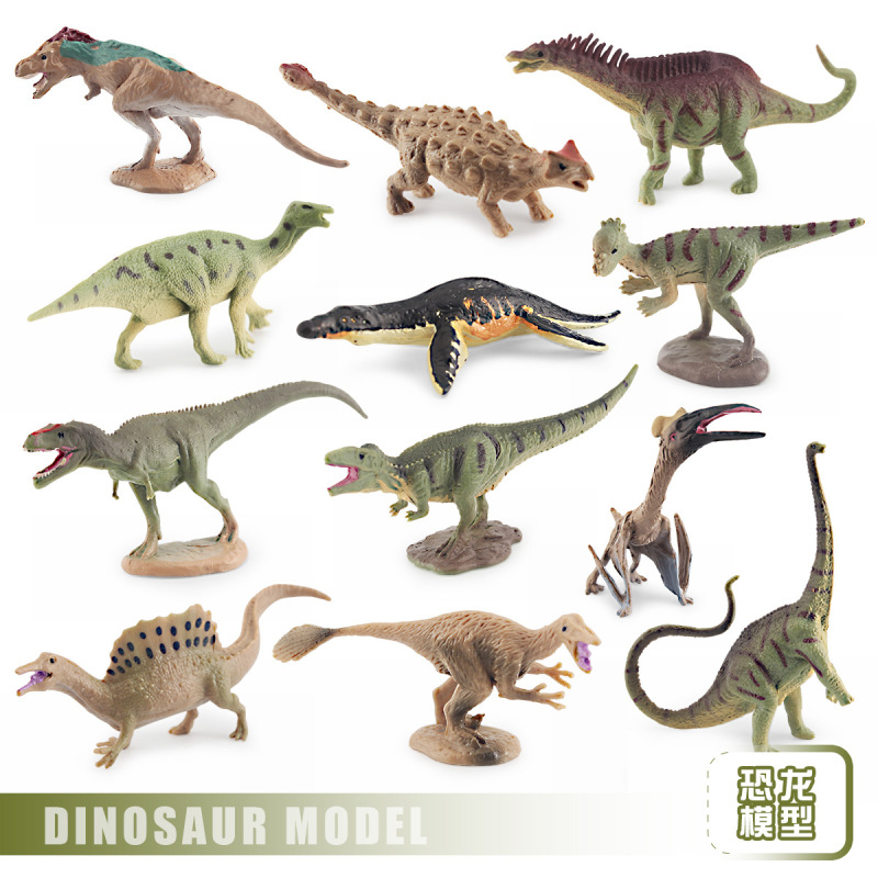 ジュラ紀恐竜シミュレーションミニヴェロキラプトルトリケラトプスステゴサウルス小さな恐竜モデルおもちゃセット卸売|undefined