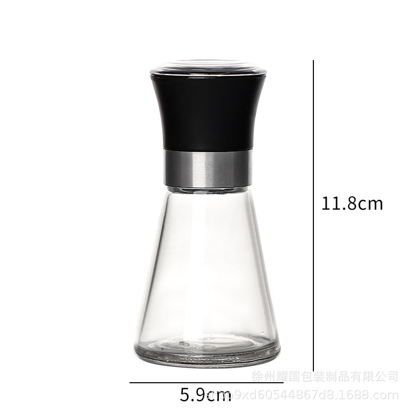Molinillo manual transfronterizo hogar cocina botella de molienda de acero inoxidable botella de molienda de grano de pimienta negra botella esparcidora ultrafina