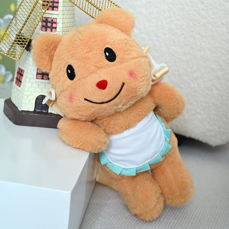 泰国黄油小熊玩偶毛绒斜挎包女孩生日礼物学生可爱单肩手机包