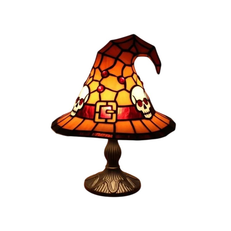 Witch Hat Table Lamp Ornament女巫帽台灯装饰,树脂工艺品摆件|undefined