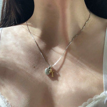 复古罗马十字架爱心吊坠项链女小众设计感简约气质高级感做旧饰品