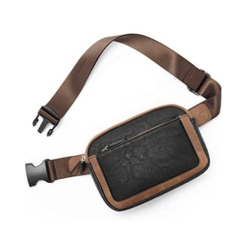Bolsa de cinturón de cuero para mujer de estilo explosivo en stock Bolsa de mensajero Riñonera Correa de hombro ajustable Riñonera de cuero artificial para mujer