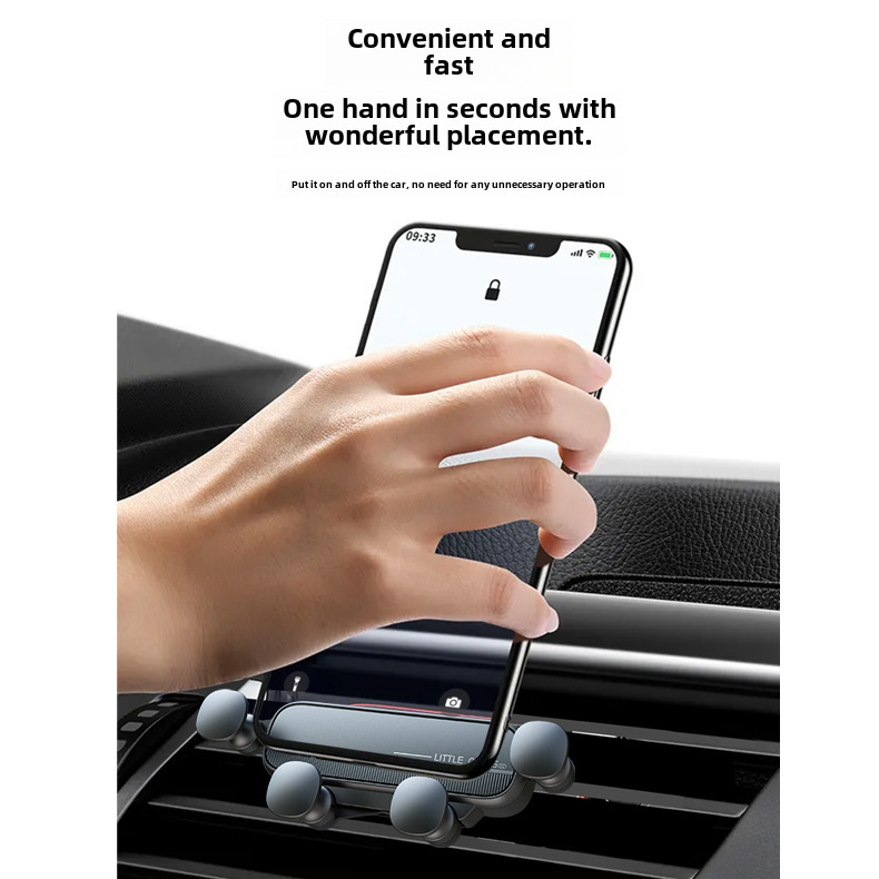 신제품 자동차 휴대 전화 홀더 창조적 인 자동차 공기 출구 휴대 전화 내비게이션 중력 휴대 전화 홀더 공장 도매