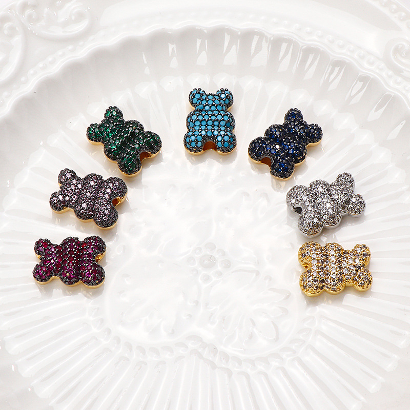 Cute Animal Copper Inlay Zircon Charms display picture 2