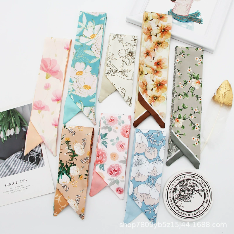 Universal headband with bow with letters, bag, floral print