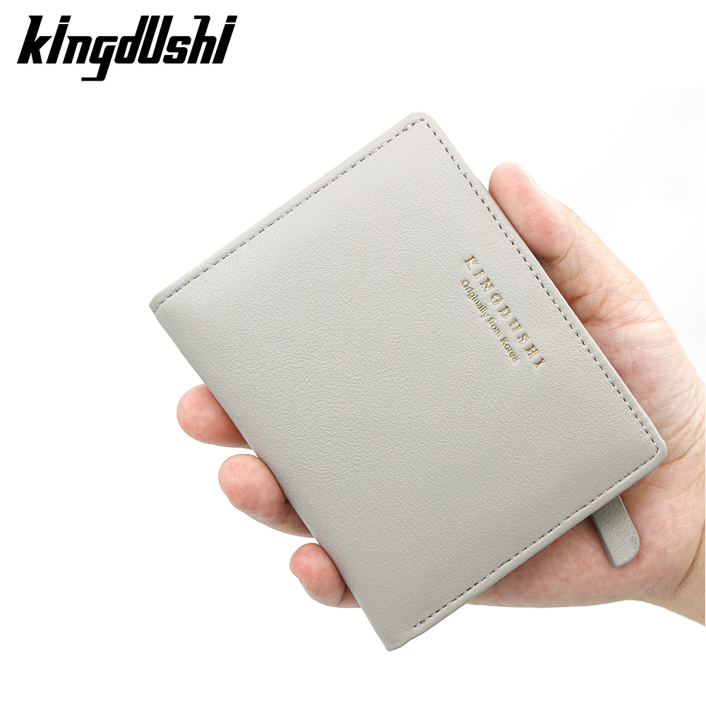 Nueva billetera corta para mujer, billetera urbana simple pu color Morandi, monedero, embrague, tarjeta de múltiples tarjetas