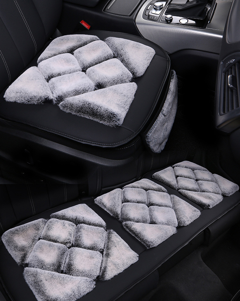 New car seat cushion winter plush car cushion rear winter warm wool cushion women's car seat fleece-lined seat cushion