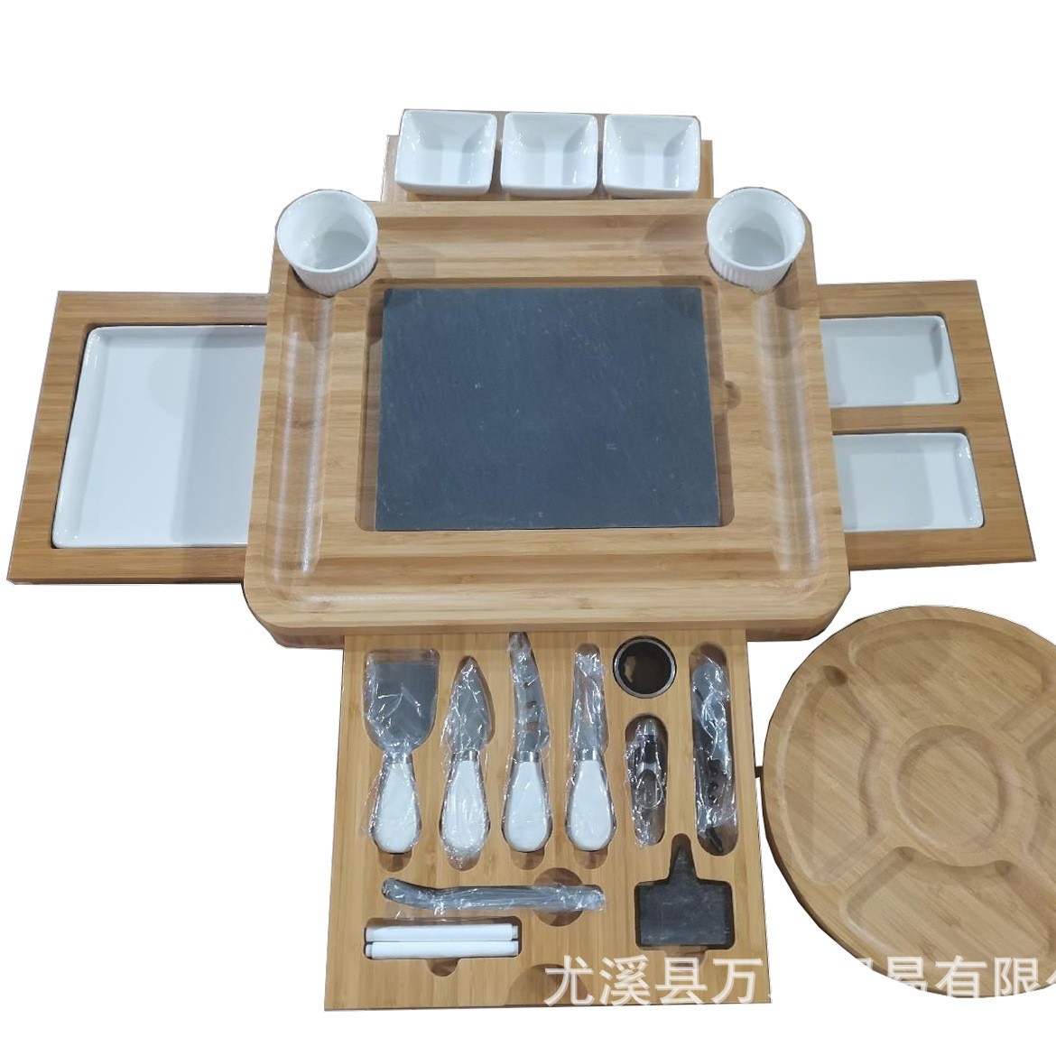 Tres y cuatro tazas de queso plato de queso accesorios completos para llevar a cabo el comercio exterior image 7
