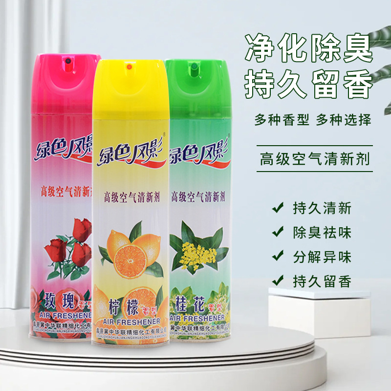 Green fresh fragrant spray strongly flavoured