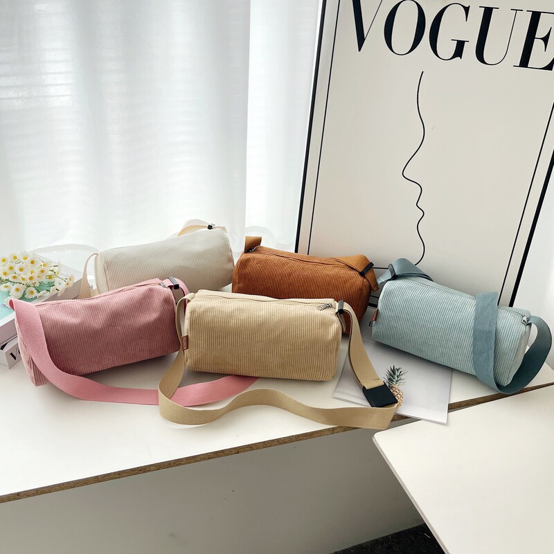 Corduroy Bag Women's Autumn and Winter All-match 2025 New Fashion Shoulder Crossbody Bag This Year Popular Women's Pillow Bag