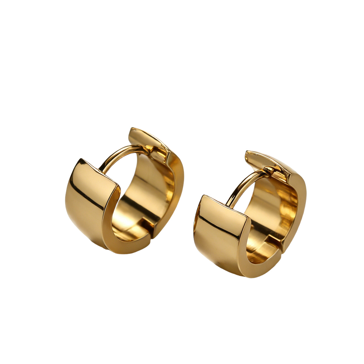 TENA estilo europeo y americano pendientes de acero inoxidable pernos de auriculares ligeros lujosos y brillantes básicos transfronterizos de venta caliente de acero de titanio para mujeres