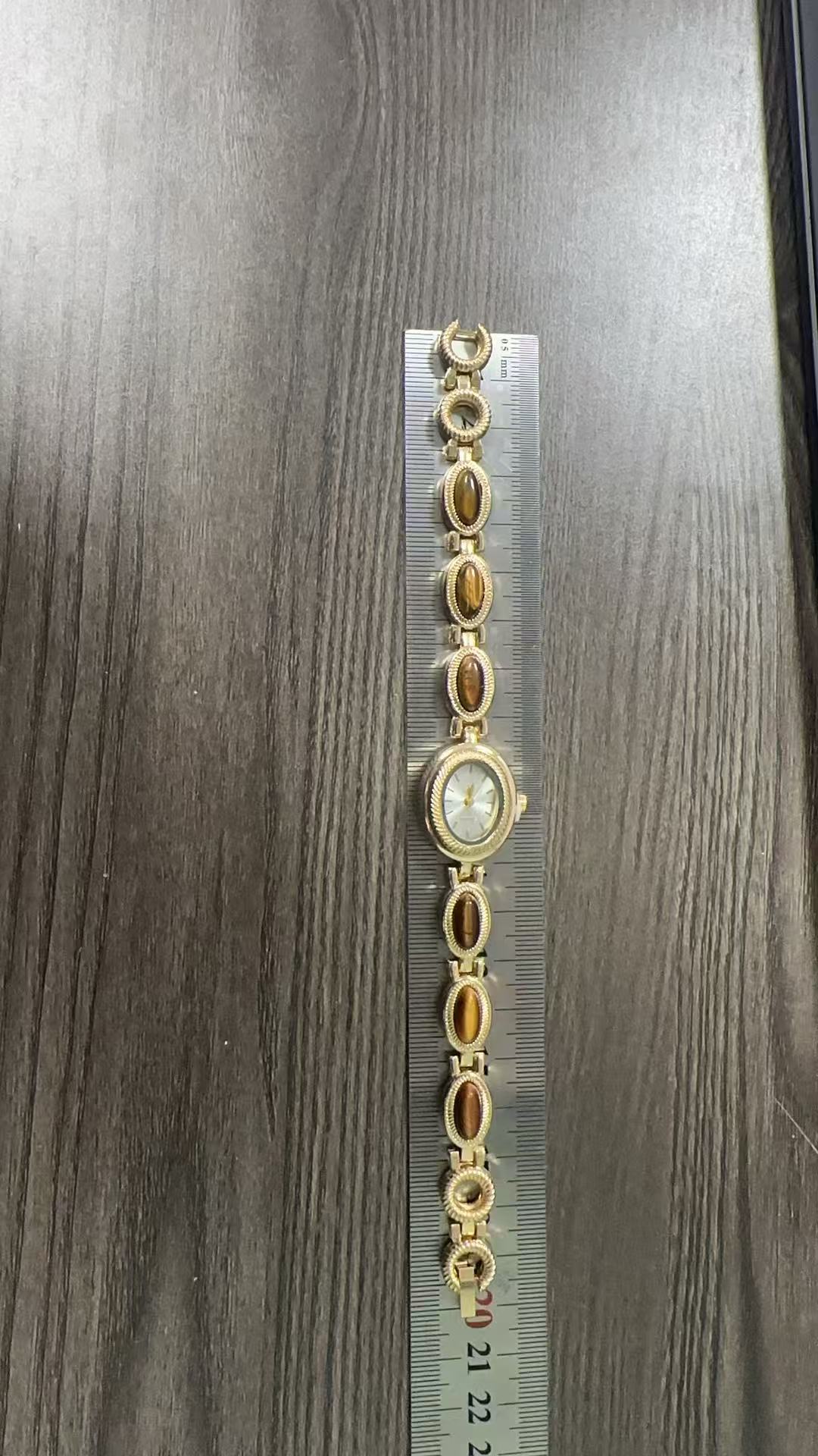 In Stock Wholesale Tiger Eye Stone Bracelet Watch Decoration Women's Quartz Watch Vintage Watch Niche Retro Watch