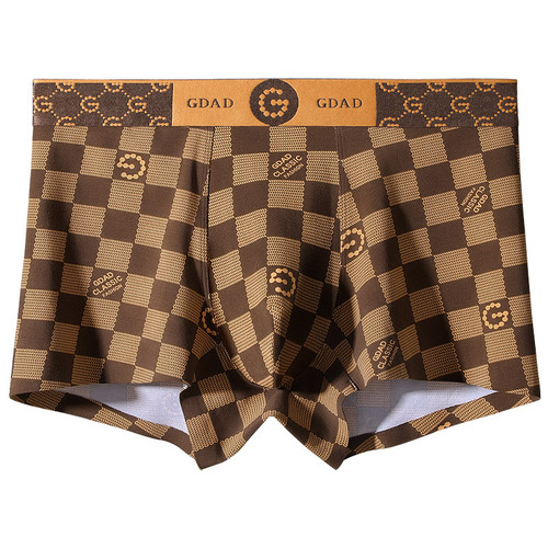  New Retro Luxury Pure Cotton Straight Leg Print Shorts Men's Underwear Fashion Trendy High-End Gift Box Set