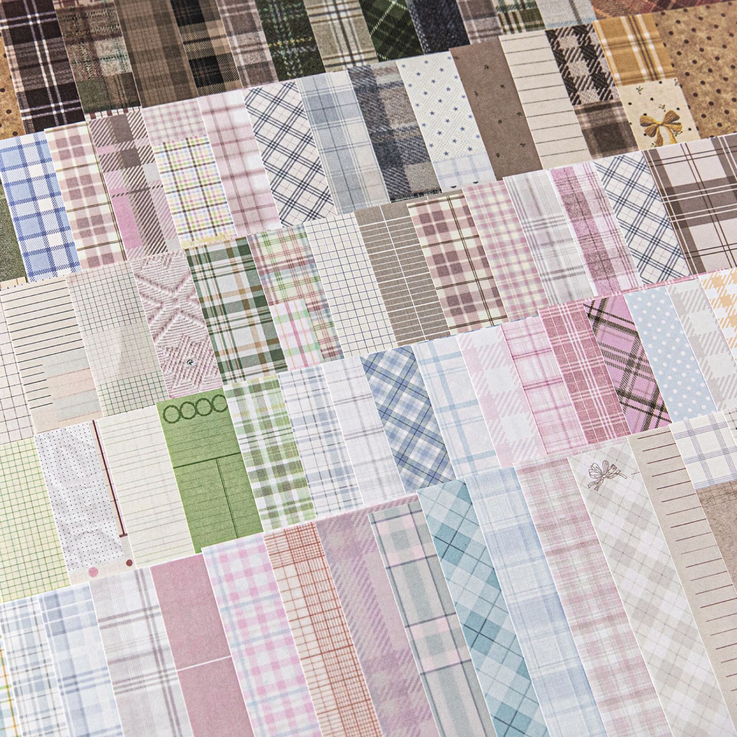 Vintage Material Paper Plaid Market Non-Sticky Paper Journal Cover DIY Background Decorative Base Paper