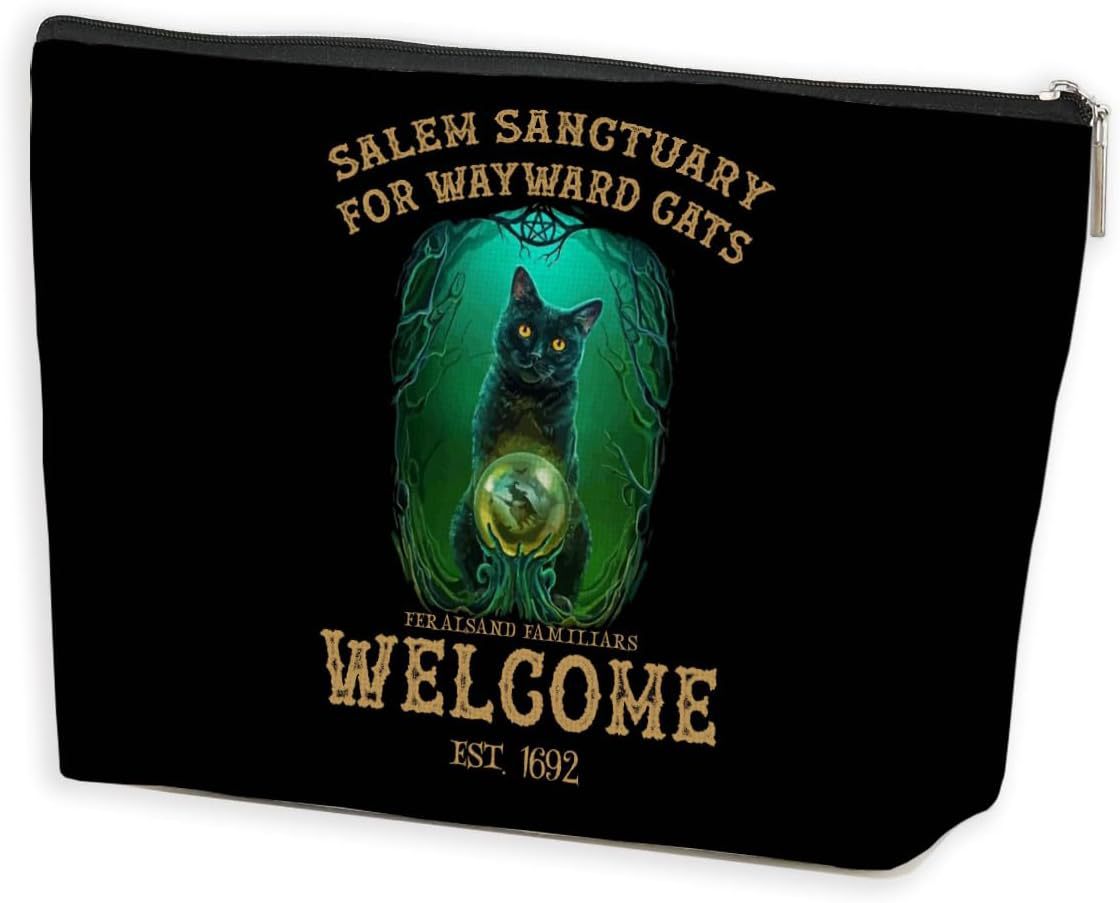 Transfronterizos Amazon Halloween maquillaje letras Halloween brujas maquillaje bolsa bolsa de almacenamiento lino fábrica directa