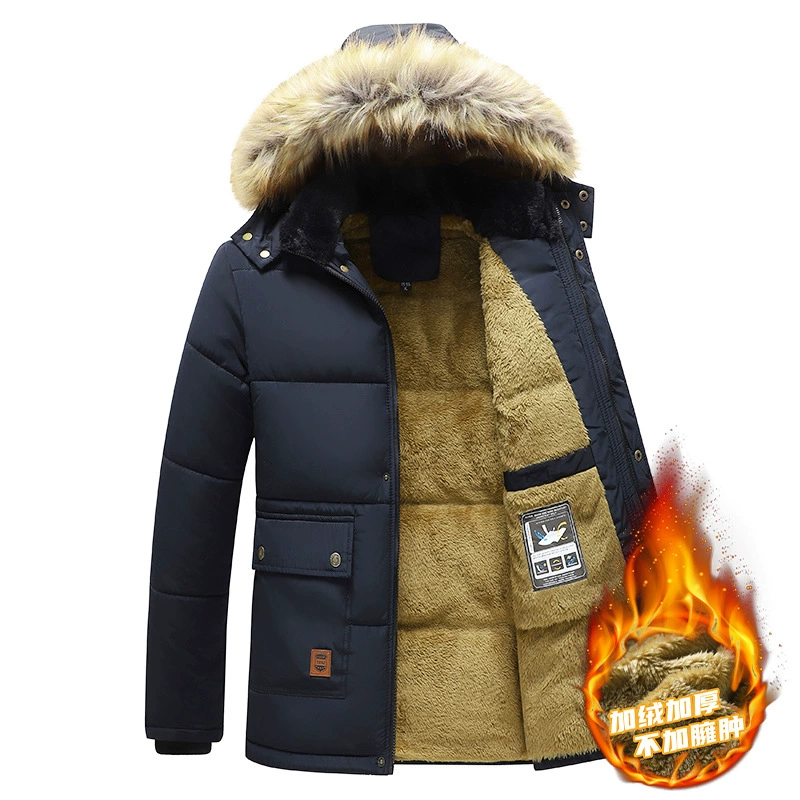 Warm winter down jacket, for middle age