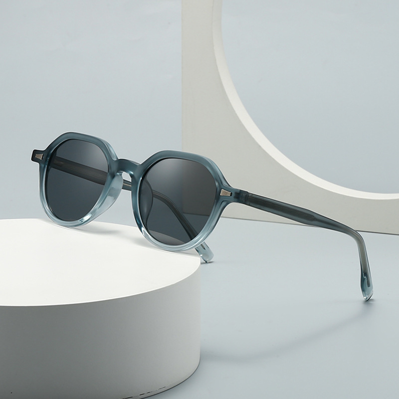 跨境新款男欧美插针INS风潮流街拍摩登魅力复古偏光太阳镜女10035