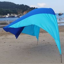 热销户外轻薄尼龙防水防晒遮阳海边度假沙滩天幕帐篷厂家直供跨境