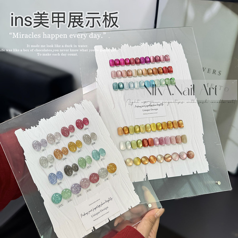 Nail Art Plaster Pattern Acrylic Display Board New Nail Polish Gel Color Board Ins Style Display Board Fake Nail Color Card Nail Art Plaster Pattern Acrylic Display Board New Nail Polish Gel Color Board Ins Style Display Board Fake Nail Color Card