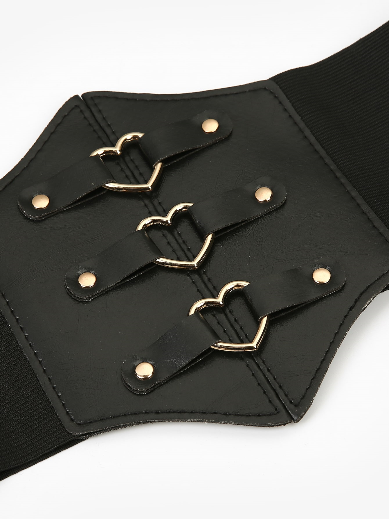 Daily Occasion Fashion Crocodile Pu Leather Heart Women's Corset Belts 1 Piece