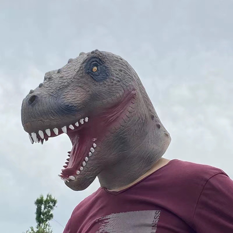 Godzilla King Kong máscara de látex tocado Halloween animal dinosaurio gorila Tyrannosaurus vestir Accesorios