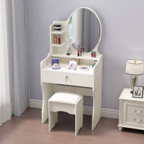 La explosión transfronteriza de la mesa de tocador de nuevo dormitorio pequeño tipo de mesa de maquillaje tipo tablero de mesa de maquillaje en una sola mesa de maquillaje espejo push-pull mesa de maquillaje
