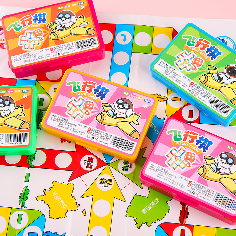 Astronaut Boxed Flying Chess Game Chess Children's Entertainment Chess Student Portable Multi-Person Interactive Chess Board Play Toy