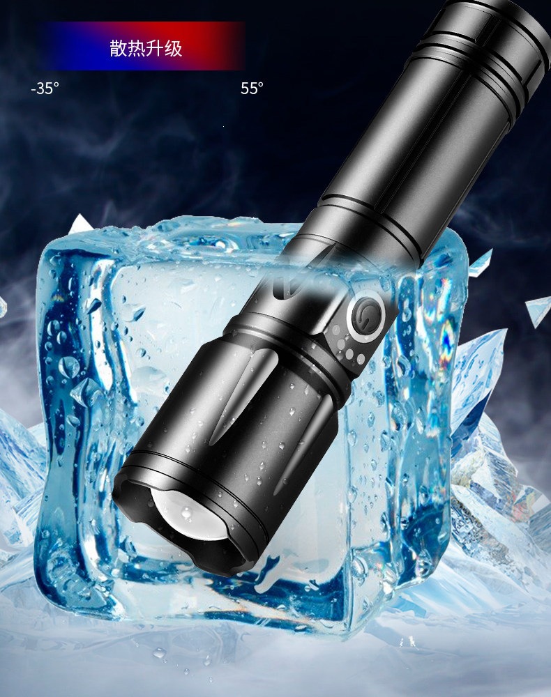 Tactical Multi-Functional Ultra-Bright Flashlight with Laser, Long-Lasting Battery Life, Portable, Long-Range, Rechargeable