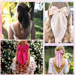 2025新型の蝶ネクタイのリボンのヘアピンの女性の後頭部のスプリングクリップの超仙のサテンの髪飾り