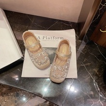 公主鞋女童高跟鞋2025春秋新款小香风宝宝皮鞋儿童软底单鞋配礼服