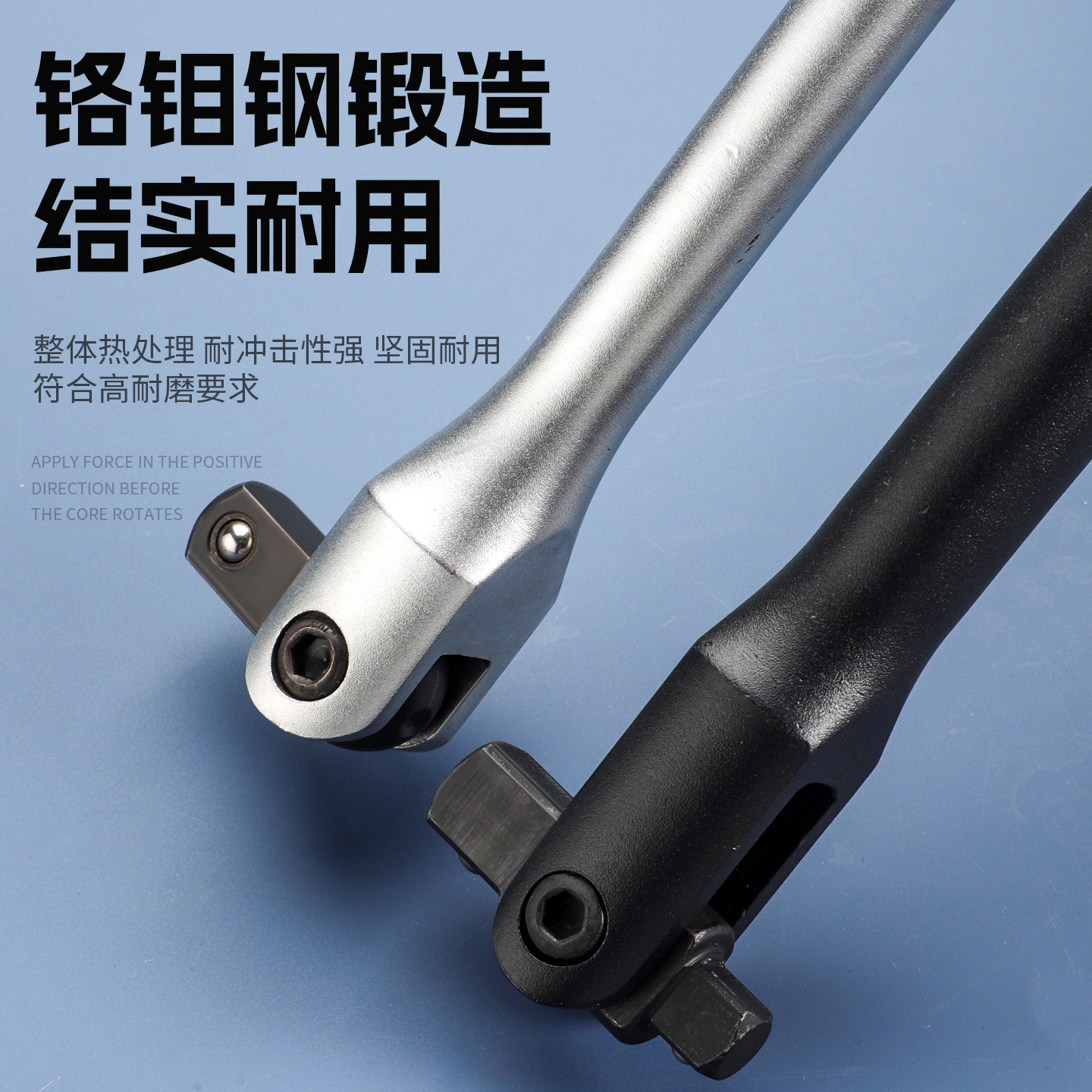 Llave de trinquete multifunción bidireccional transfronteriza nueva llave de trinquete de conversión de doble cabezal F de grado industrial de 15 pulgadas