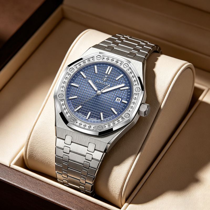 Swiss Brand Aimana's Popular Foreign Trade Calendar Watch with Diamonds, Quartz Movement, High Value for Money, Smart, Classic, New Model Swiss Brand Aimana's Popular Foreign Trade Calendar Watch with Diamonds, Quartz Movement, High Value for Money, Smart, Classic, New Model