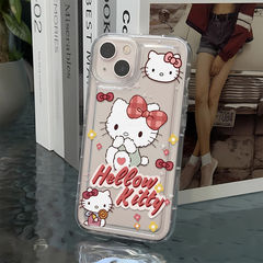 可愛KT蘋果15pro手機殼卡通iPhone12/14promax女款氣囊xr軟殼防摔