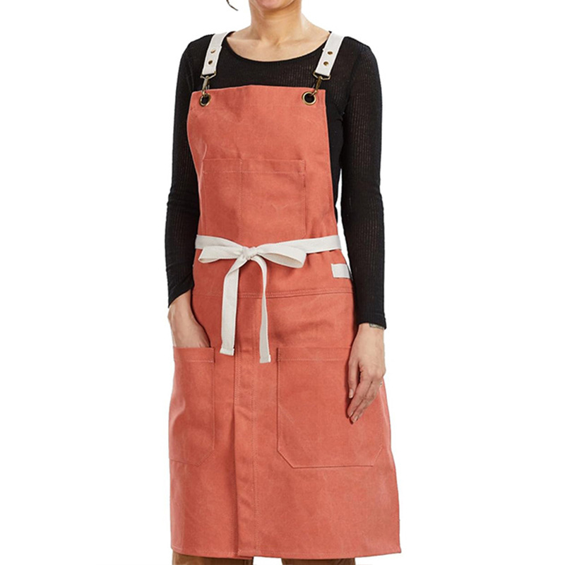 Delantal de lona de Amazon transfronterizo dobladillo dividido ropa de trabajo para hombres y mujeres herramientas de jardinería floral delantal al por mayor personalizado