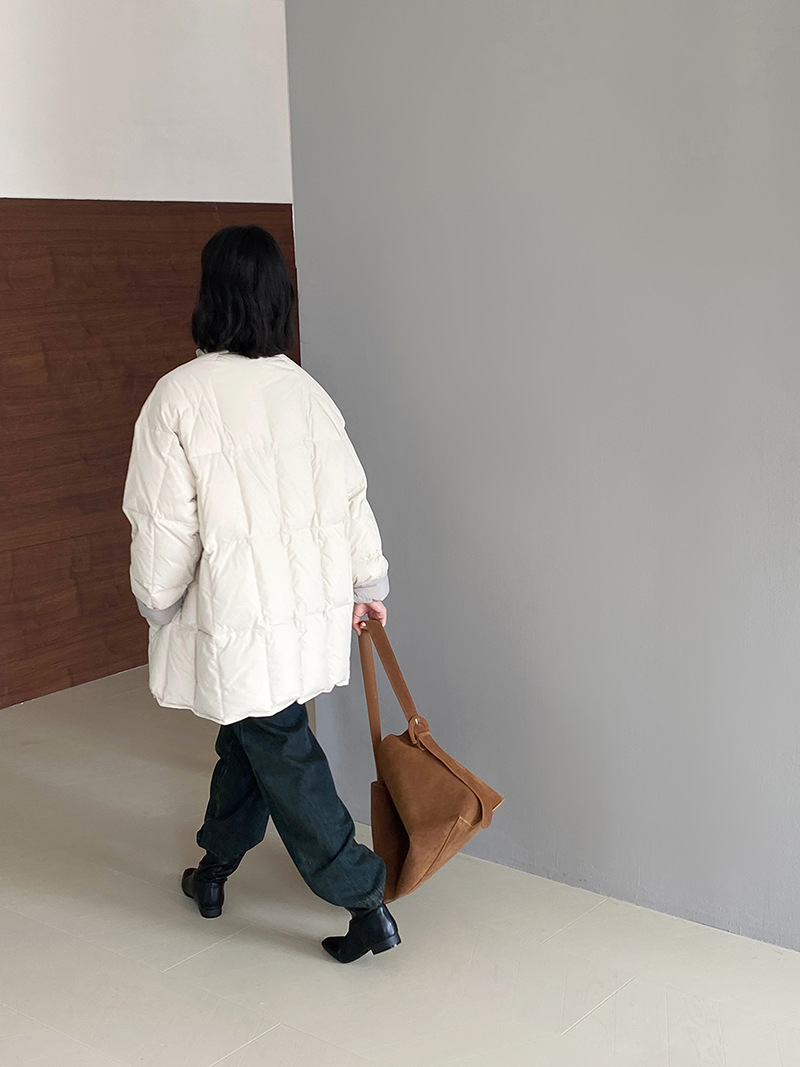 江左「両面派暖かいB備」 ~ 女神の両面にダウンジャケットを着た女性のスタンドカラーの暖かい厚いコート1259