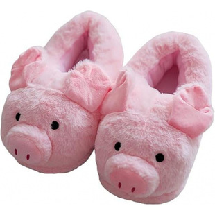 W 73683 Cartoon Pig Full Cover Warm Slippers��ͨС�iȫ����