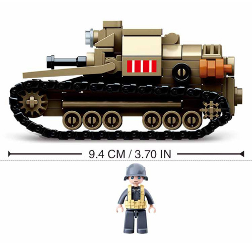 【Dropshipping】Small Lubeban 0709 Ultra-Light Tank World War Assembly DIY Children's Educational Building Blocks Toy