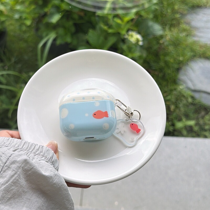 Bubble Goldfish Suitable for Apple Airpodspro3 Bluetooth Headset 3 Protective Cover Soft Shell Earphone Case 4Th Generation Pro2