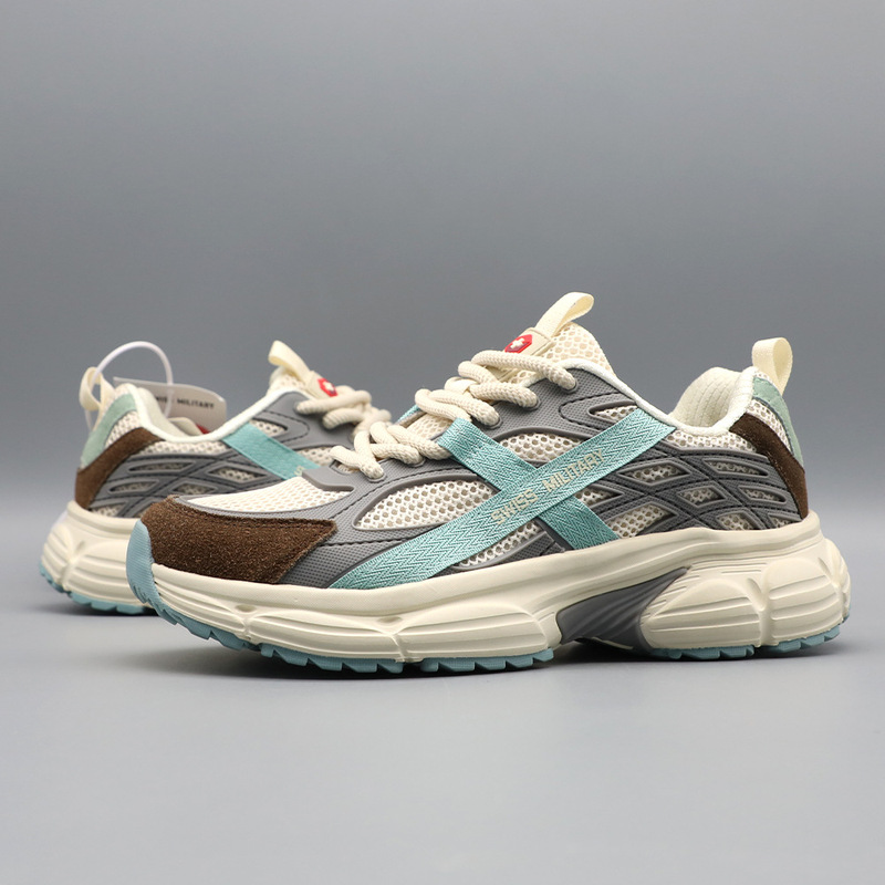 Swiss Swiss Men's and Women's All-Season Sports Shoes, Dad Shoes, Breathable Non-Slip Shoes, Soft Sole Cushioning, Commuter Jogging Shoes