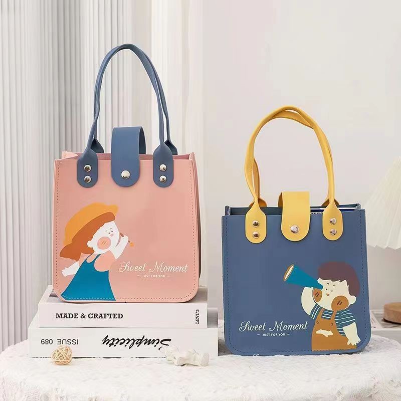 六一儿童节宝宝满月礼袋百日宴伴手礼周岁礼物卡通手提皮包礼品袋