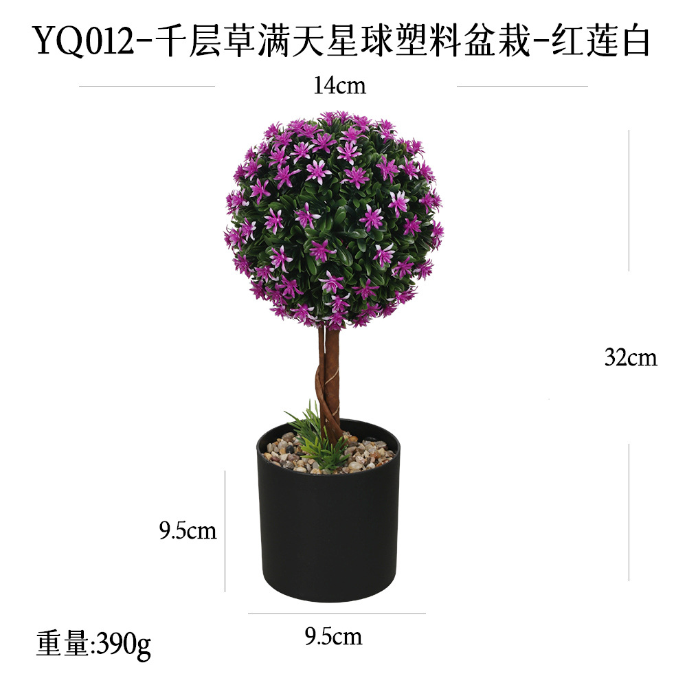 Más de 100 tipos de adornos de plantas con forma de bola redonda grande y combinaciones de plantas en maceta, populares en el comercio electrónico transfronterizo, adornos de plantas verdes para decoración del hogar, bonsáis artificiales.
